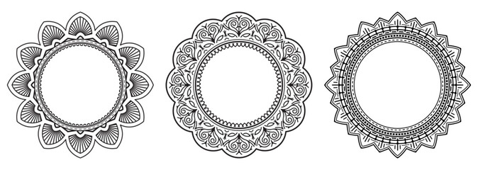 Set of 3 round frames for your design