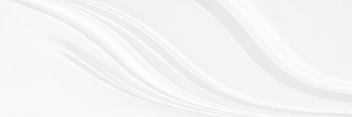 White gray satin texture that is white silver fabric silk panorama background with beautiful soft blur pattern natural.