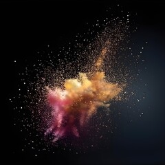 Chromatic eruption, witnessing the burst of colors in motion

