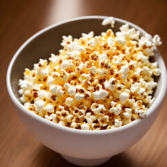 A bowl of popcorn ,Generated AI