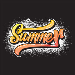 Summer premium quality t-shirt print design.