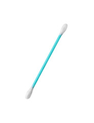 Clean cotton bud isolated on white. Hygienic accessory