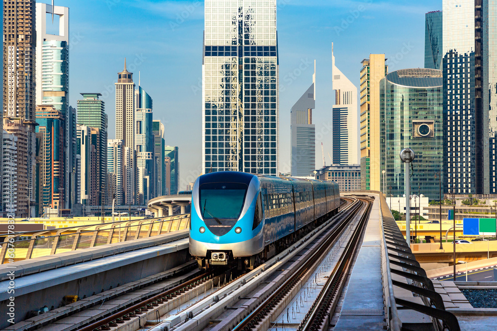 Canvas Prints metro railway in dubai