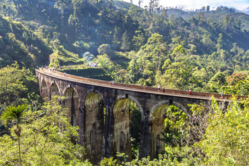 Nine arch bridge in Sri Lanka - Powered by Adobe
