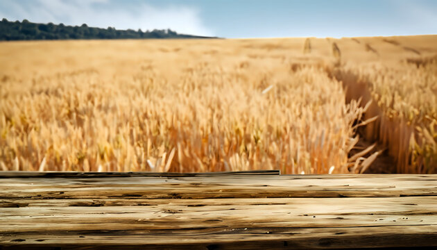 wheat field and sky wheat field background, texture, wallpaper, Desk of free space, AI generated