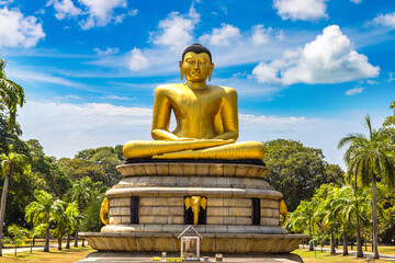 Giant seated Buddha  in Colombo