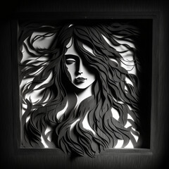 portrait of a woman with long hair