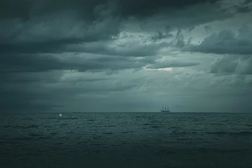 Deurstickers storm over the sea © Jose