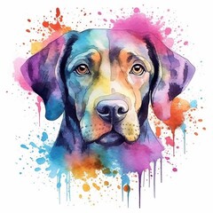 Labrador retriever watercolor dog art 