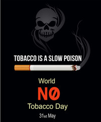 No tobacco day special Black poster