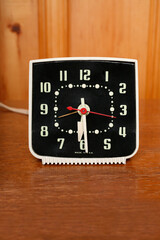 Old retro electric alarm clock.