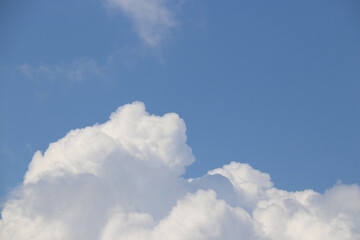 Naklejka na ściany i meble dramatic cloudy blue sky heaven air
