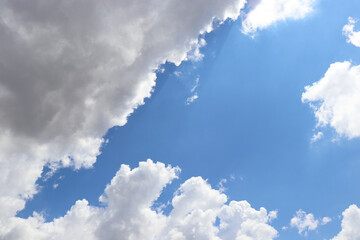 dramatic cloudy blue sky heaven air