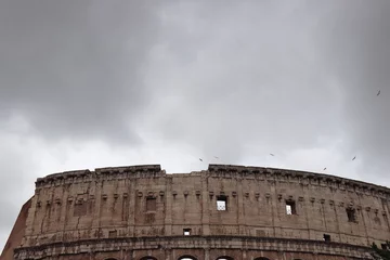 Poster old european roman coliseum rome ruin building © Ampalyze