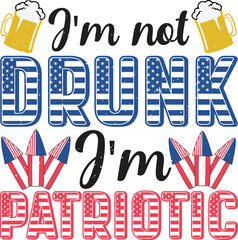 Funny 4th of July Sublimation American Flag Embedded Graphics on White Background. Red Green Typographic Combination for Print on Demand Business and Printing Industry.