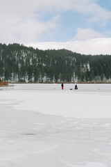 Visiting Spooner Lake Reservoir in Nevada in the winter time