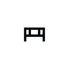 this is a table icon in pixel art with black color and white background ,this item good for presentations,stickers, icons, t shirt design,game asset,logo and your project.