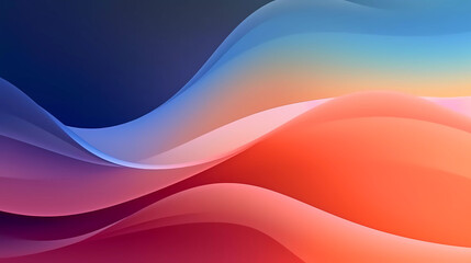 Naklejka premium Abstract orange and blue background with waves