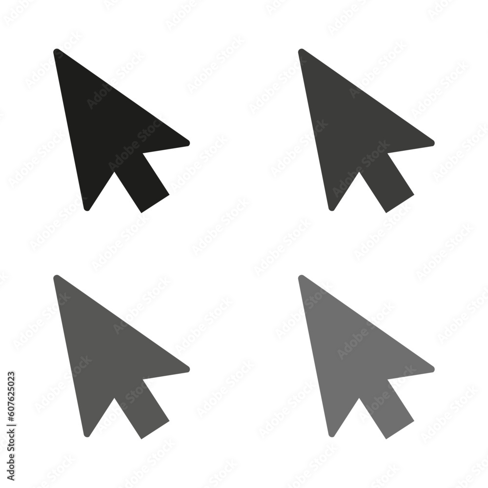 Poster computer cursor icon set. vector illustration. e