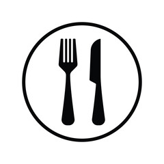 knife and fork menu icon vector
