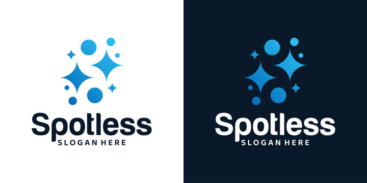 Cleaning logo design template. Sparkle star with negative space initial letter S design graphic vector illustration. Symbol, icon, creative.