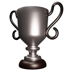 3d silver trophy hd transparant images