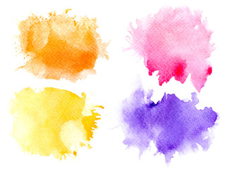 watercolor splashes.