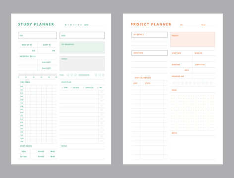 set of 2 Project Planner.