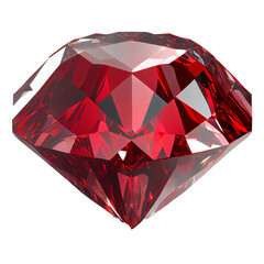 Fototapeta na wymiar Red diamond clip art white background Ai generated image