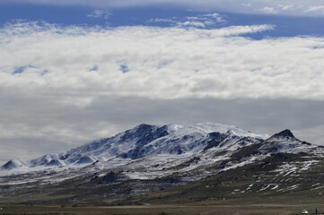 mountains and clouds