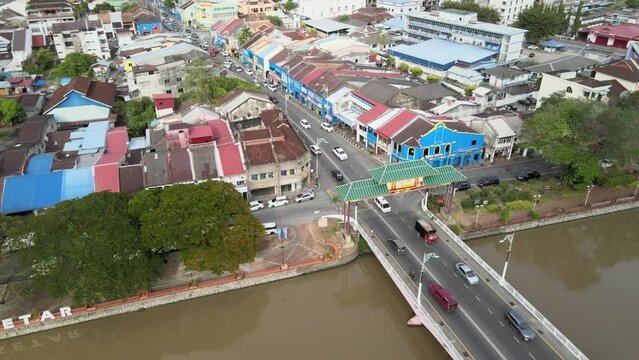 The aerial view of Alor Setar in Malaysia