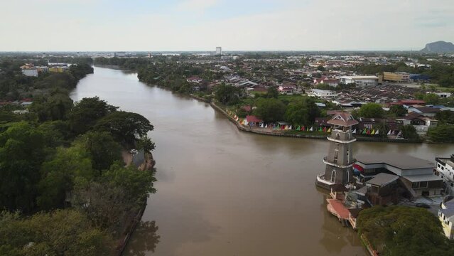 The aerial view of Alor Setar in Malaysia