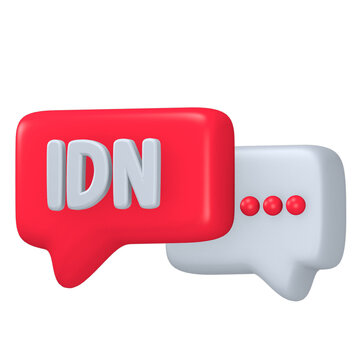 indonesia language 3d render cute icon with the theme of independence Indonesia 