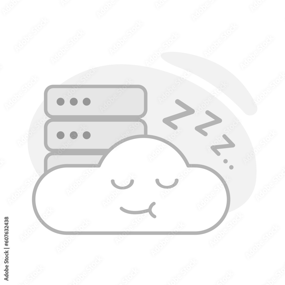 Poster unavailable connection, server not responding concept illustration linear design vector eps10. graph