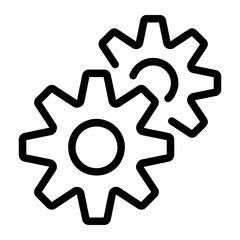 gear Line Icon