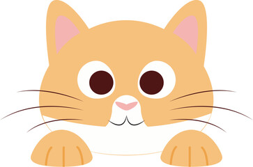 a smiling cat vector icon design, this design can be used as a cat illustration, a cat shaped decorative element as well as a cat emoticon