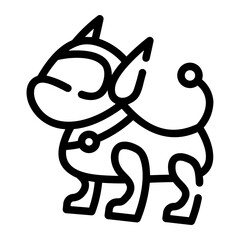 robot dog Line Icon