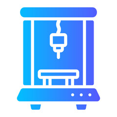 3d printer Gradient icon