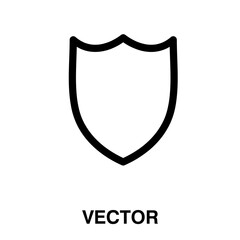 Shield icon, vector illustration. shield icon illustration isolated on white background, shield icon