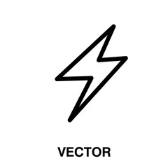 Thunderbolt icon,vector illustration.thunderbolt icon illustration isolated on White background.eps