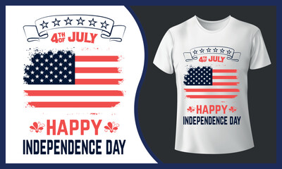 Fototapeta na wymiar 4th Of July Independence Day T-shirt Design