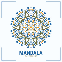 Mandala flat background design template