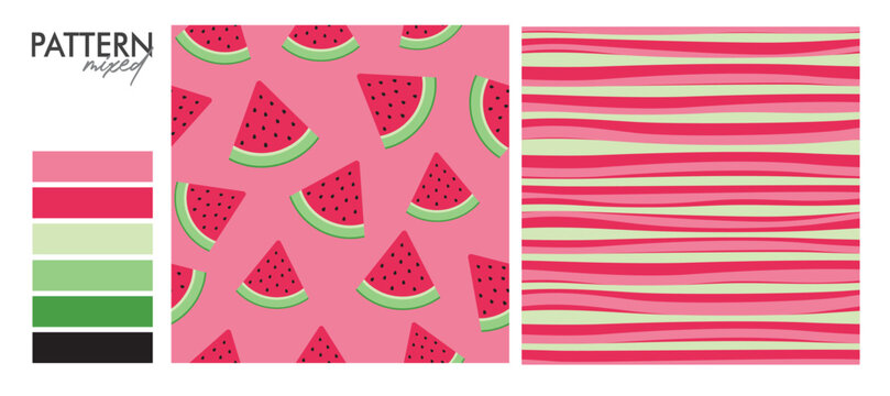 Samba Design: Watermelon Seamless Pattern.