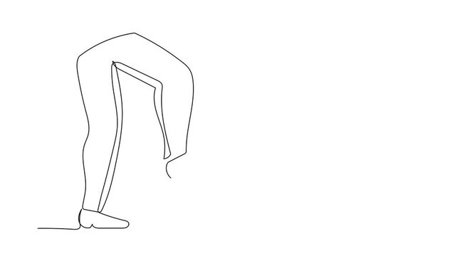 Animated self drawing of continuous line draw businessman stepped on a pile of dog poop. Shit stuck to the shoe sole. Shit happens, failed project. Business metaphor. Full length one line animation