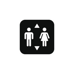 Elevator lift symbol icon isolated on white background