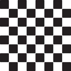 horizontal black and white checked sport or racing flag for background and design.