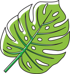 a vector icon design in the shape of a tropical leaf, this design with the theme of herbs and plants. This design can be used as an illustration, and decorative elements in the form of leaves