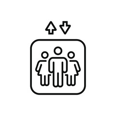 Elevator lift symbol icon isolated on white background