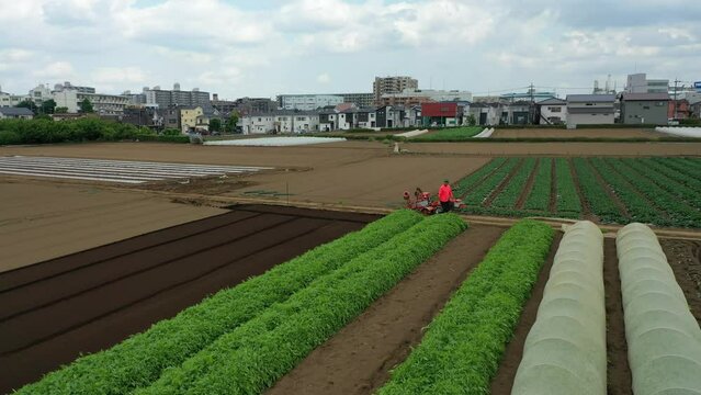 農業と自然の風景を表現しています。農業は、私たちの生活に欠かせないものです。農業によって、私たちは食料を得ることができます。また、農業は、私たちの生活環境を支えています。農業は、自然と共存しながら、私たちの生活を豊かにしてくれます。