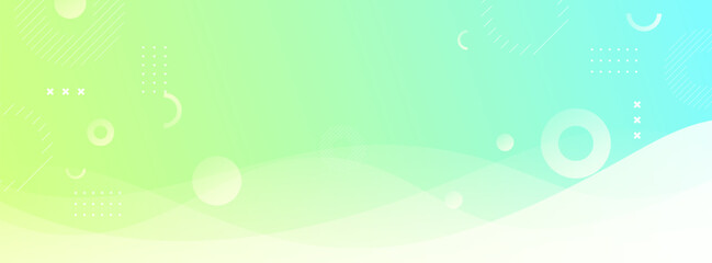 banner background. colorful, bright green wave effect gradation, abstract eps 10